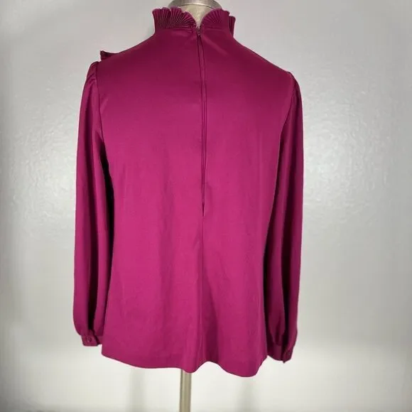 Vintage Graff Long Sleeve, Mock Neck Pullover Blouse Women's Top - Picture 4 of 10